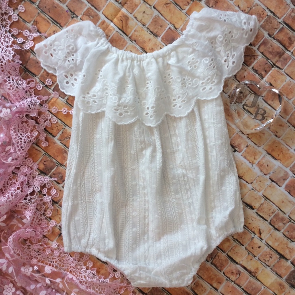 Boutique Baby Girl Bubble Romper - Picture 2 of 3